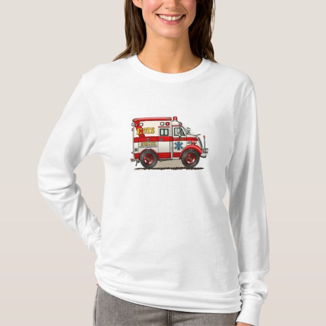 T-shirt Ambulance de camion de boîte (Devant)