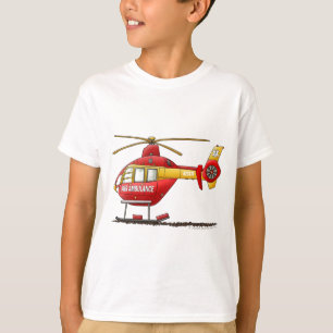 T-shirt Ambulance Médicale d'hélicoptère de délivrance