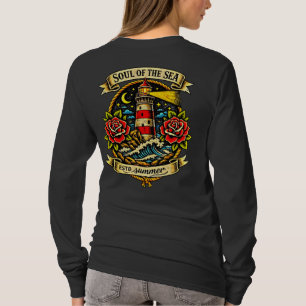 T-shirt Âme de la mer Tatouage de marin Old School pour fe