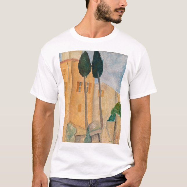 T-shirt Amedeo Modigliani - Cyprès et maisons à Cagnes (Devant)