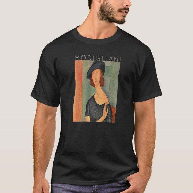 T-shirt Amedeo Modigliani Jeanne Hebuterne Au Chapeau Pour (Devant)