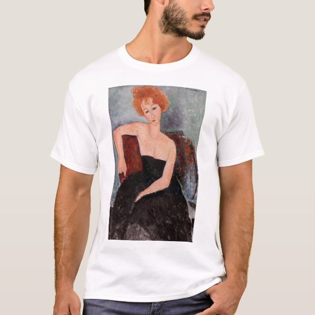 T-shirt Amedeo Modigliani - Robe de soirée pour filles rou (Devant)