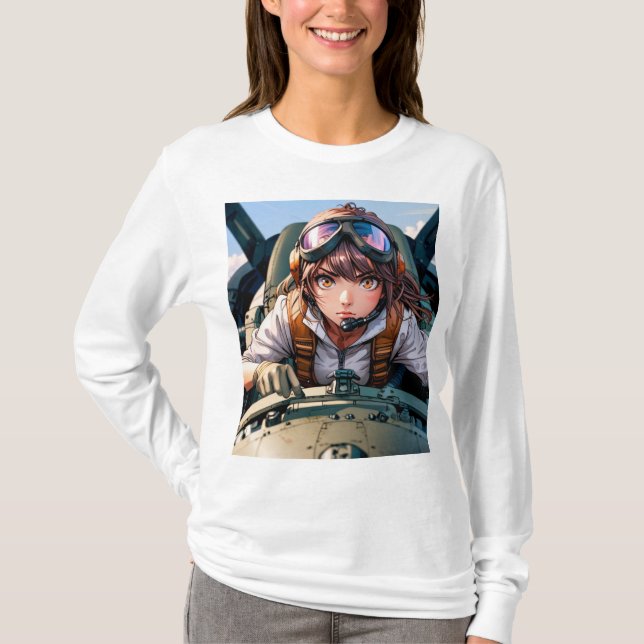 T-shirt Amelia Earhart : Vols Au-Delà Des Frontières (Devant)