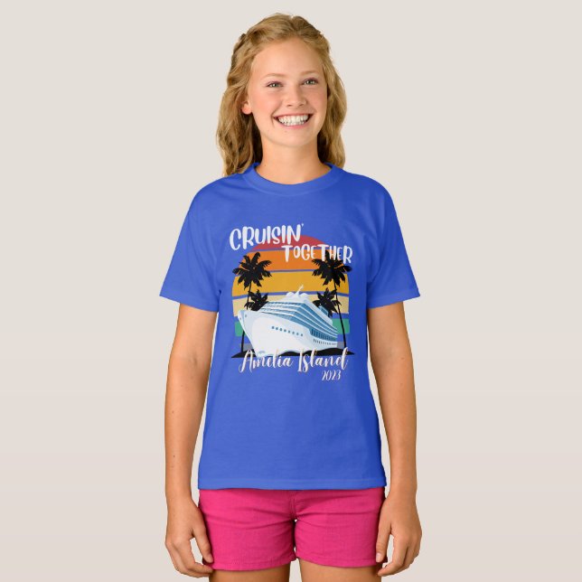 T-shirt Amelia Island Cruise 2025 Famille Voyage en groupe (Devant entier)