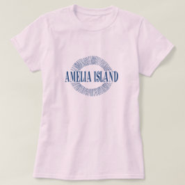 T-shirt Amelia Island dans le bleu avec la conception du