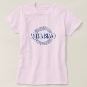 T-shirt Amelia Island dans le bleu avec la conception du