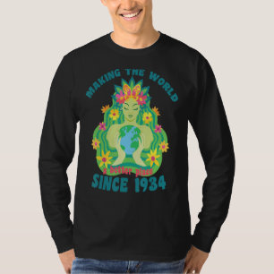 T-shirt Améliorer Le Monde Depuis 1934 Anniversaire