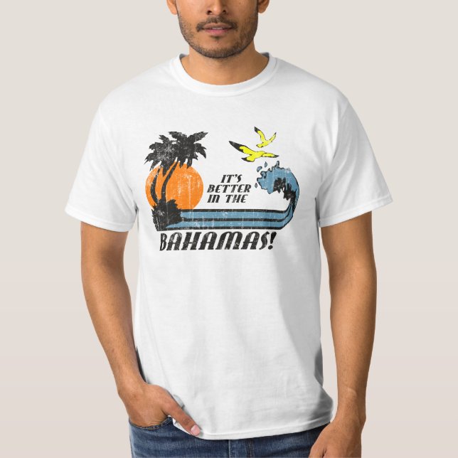 T-shirt Améliorez en Bahamas s'est fané (Devant)