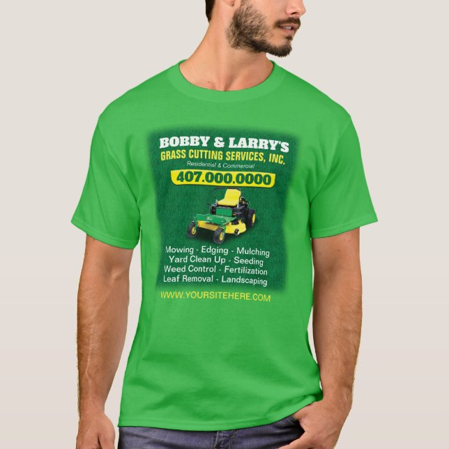 T-shirt Aménagement Modèle de coupe de l'herbe pour l'entr (Devant)