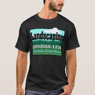 T-shirt Aménagement. Soin de pelouse. Annoncez les