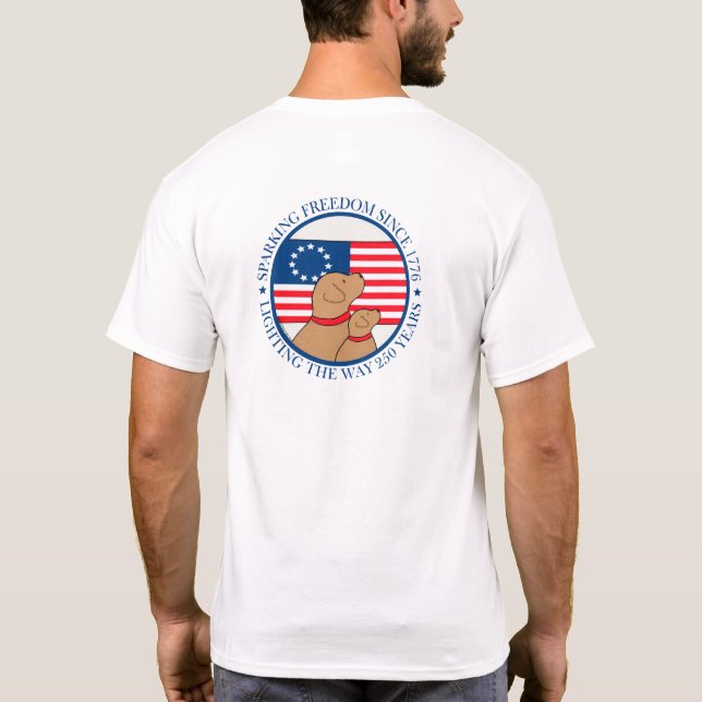 T-shirt America 250 Sparking Freedom Men Short Sleeve (Dos)