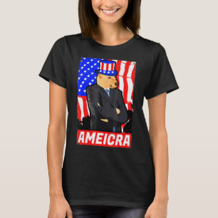 T-shirt America Cheems Shiba Dog Dank 4 juillet