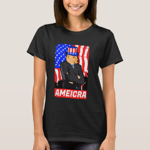 T-shirt America Cheems Shiba Dog Dank Meme drôle Juillet 4