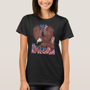 T-shirt America Eagle Vol Hight 4 juillet Patriotique Amer