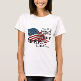 T-shirt America First Trump cite le drapeau patriotique