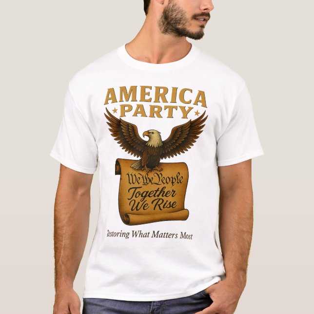 T-shirt America Party Restoring What Matters (Devant)