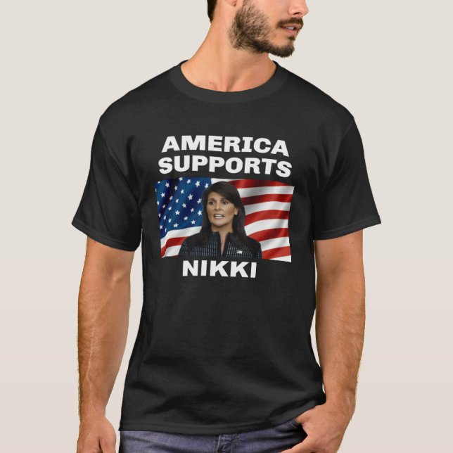 T-shirt America Supports Nikki Haley (Devant)