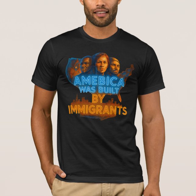T-shirt America Was Built by Immigrants (Devant)