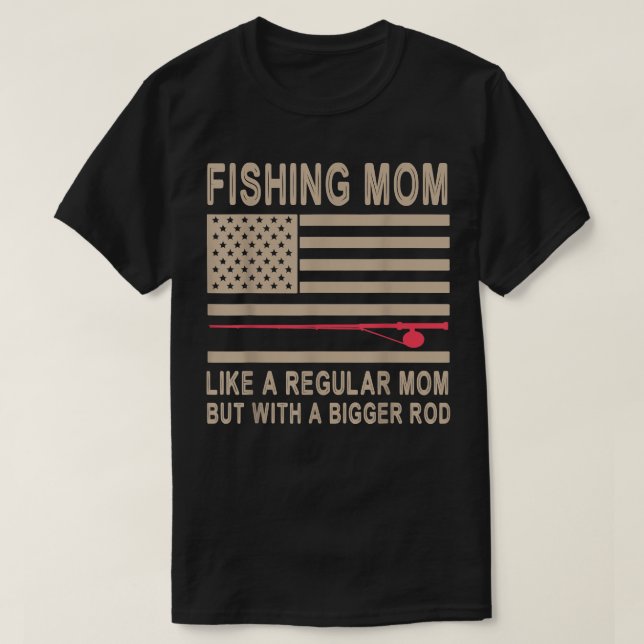 T-shirt Américain Américain Pêche Maman Comme Un Régulier  (Design devant)