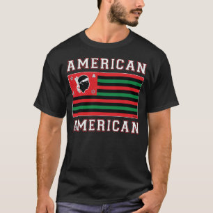 T-shirt Américain-Américain (pièce en t foncée)