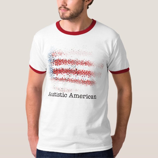 T-shirt Américain autiste (Devant)