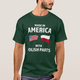 T-shirt Américain avec des parties d'ancêtres polonais ami