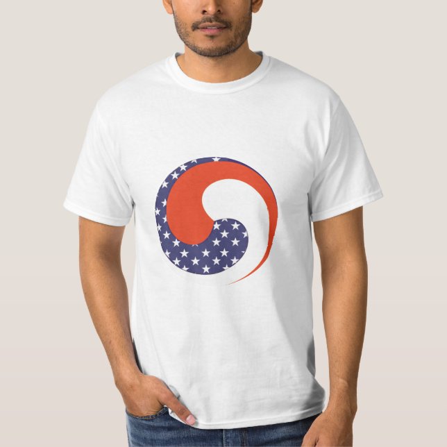T-shirt Américain coréen Taeguk (Devant)