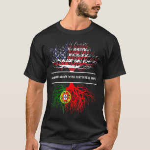 T-shirt Américain Cultivé Avec Des Racines Portugaises Por