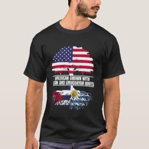 T-shirt Américain cultivé avec patrimoine de drapeau cubai