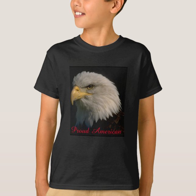 T-shirt américain d'aigle chauve (Devant)