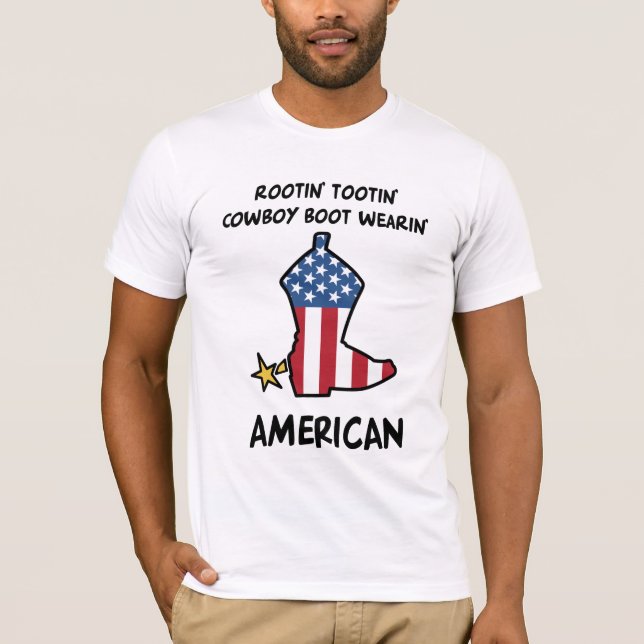 T-shirt américain de cowboy (Devant)