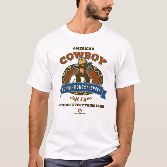 T-shirt américain de cowboy (Devant)