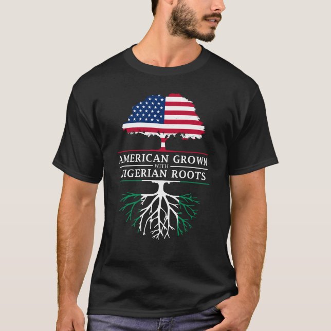 T-shirt Américain développé avec les racines nigériennes   (Devant)