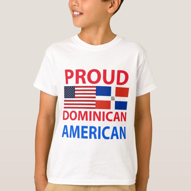 T-shirt Américain dominicain fier (Devant)