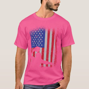 T-shirt Américain Drapeau Polo Joueur Water Polo