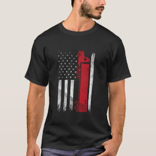 T-shirt Américain Drapeau Semi Conducteur de Camion Patrio