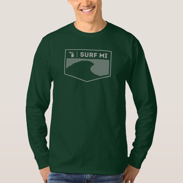 T-shirt américain du Michigan L/S d'habillement de (Devant)