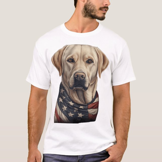 T-shirt Américain États-Unis propriétaire du labo Jaune La (Devant)