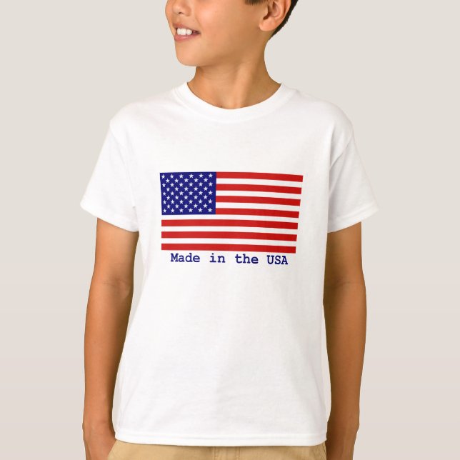 T-shirt américain Flag Kids Made in the USA (Devant)