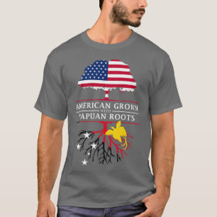 T-shirt Américain grandit avec des racines guinéennes Papo