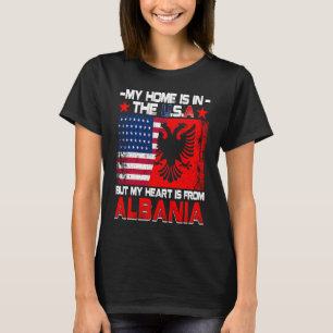 T-shirt Américain Grosse Patriote Albanais Américain d'Alb
