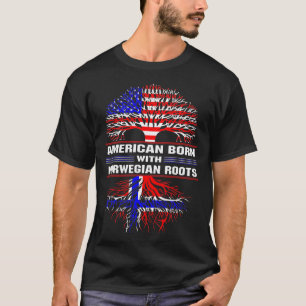 T-shirt Américain né avec des racines norvégiennes