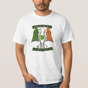 T-shirt Américain par la naissance, irlandaise par la