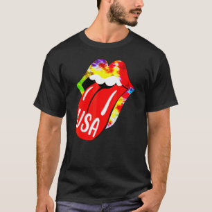T-shirt Américain Tie Dye Lièvres 4 juillet Patriotique