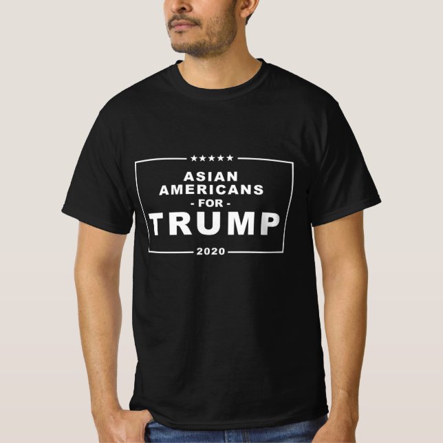 T-SHIRT AMÉRICAINS ASIATIQUES POUR TRUMP 2020 (Devant)