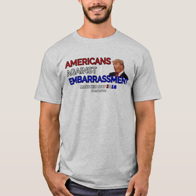 T-shirt Américains contre l'embarras (Devant)