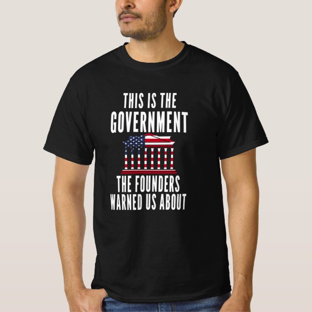 T-shirt Américains patriotes anti-gouvernement (Devant)
