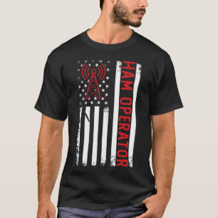 T-shirt American Amatuer Radio Ham Radio Operator USA Drap