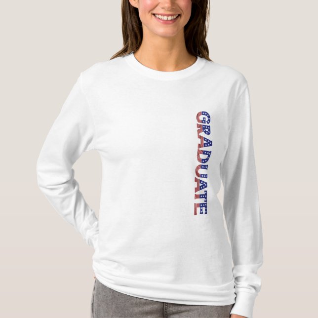 T-shirt American Américaine moderne Font Graduation Party (Devant)