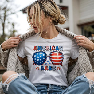 T-shirt American Babe Independence Day 4 juillet
